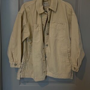 Free People tan/beige oversized utility Jacket - XS
